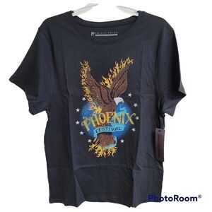 Prince Peter Phoenix Festival 1985 Black Graphic T-shirt L